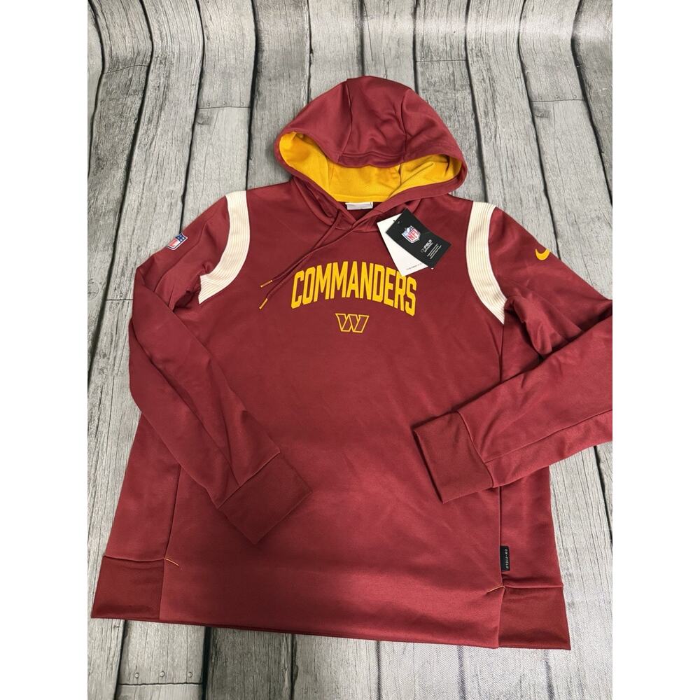 NWT Women’s Nike Washington Commanders Therma Fit Sideline Hoodie Large Burgundy